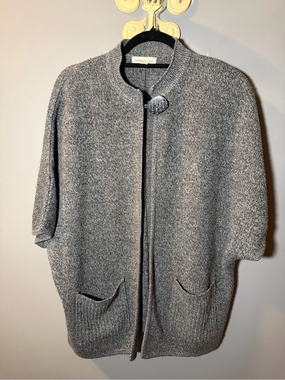 Coldwater Creek Heather Gray Knit Cardigan
